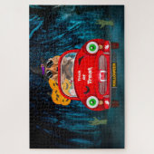 Puzzle Cocker Spaniel Chien Conduite voiture effrayant Ha (Vertical)