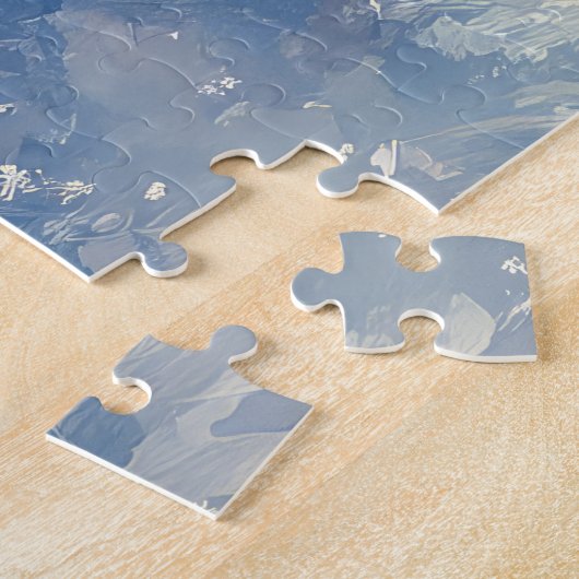 Puzzle Cocker Spaniel Chien dans Sledge Let it neige Noël (Côté)