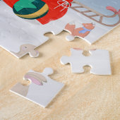 Puzzle Cocker Spaniel Chien en neige avec cadeaux de Noël (Côté)
