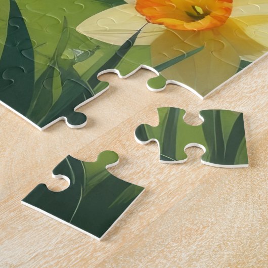 Puzzle Cocker Spaniel Chien Fleurs de printemps de chien  (Côté)