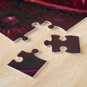 Puzzle Cocker Spaniel Chien Saint-Valentin Ottoman Rouge (Côté)