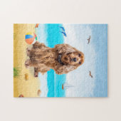 Puzzle cocker spaniel chien sur la plage (Horizontal)