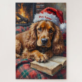 Puzzle Cocker Spaniel Christmas Story Time Hat (Vertical)