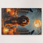 Puzzle Cocker Spaniel Clair de Lune Patch de Citrouilles (Horizontal)
