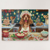 Puzzle Cocker Spaniel Gîtes : Noël Festif (Horizontal)