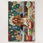 Puzzle Cocker Spaniel Gîtes : Noël Festif (Vertical)