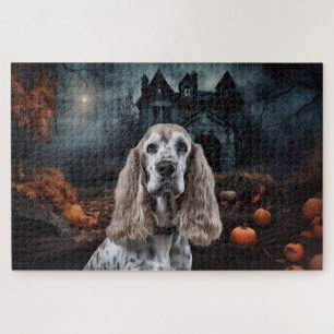 Puzzle Cocker Spaniel Halloween Épouvantable
