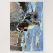 Puzzle Cocker Spaniel Laissez tomber la neige Noël (Vertical)