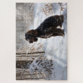 Puzzle Cocker Spaniel Laissez tomber la neige Noël (Vertical)