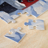 Puzzle Cocker Spaniel Noël Camion Rouge Fêtes (Côté)