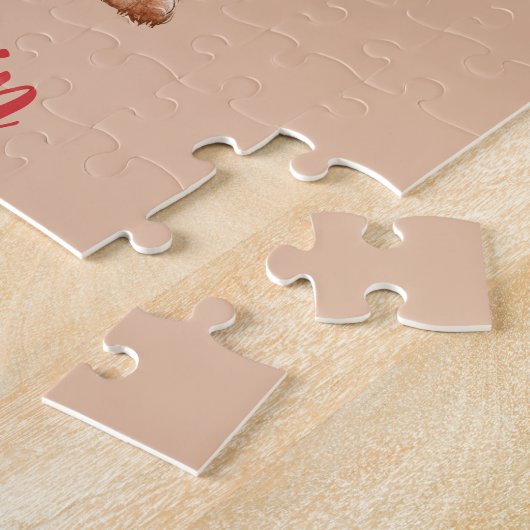 Puzzle Cocker Spaniel Nom personnalisé de l'animal (Côté)