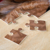 Puzzle Cocker utilisant le casquette de Père Noël (Côté)