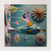 Puzzle Cocktail atomique futuriste du milieu du siècle (Horizontal)