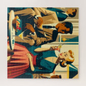 Puzzle Cocktail Party Couples Shared Attraction (Horizontal)