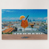 Puzzle Cocktail Spritz sur une table avec vue sur Milan (Horizontal)