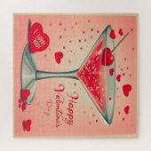 Puzzle Cocktail Valentine Martini du milieu du siècle (Horizontal)