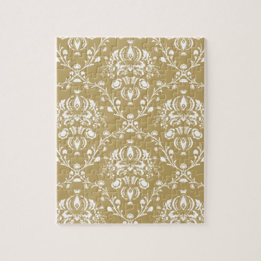 Puzzle Cocoa and Cream Damask (Vertical)
