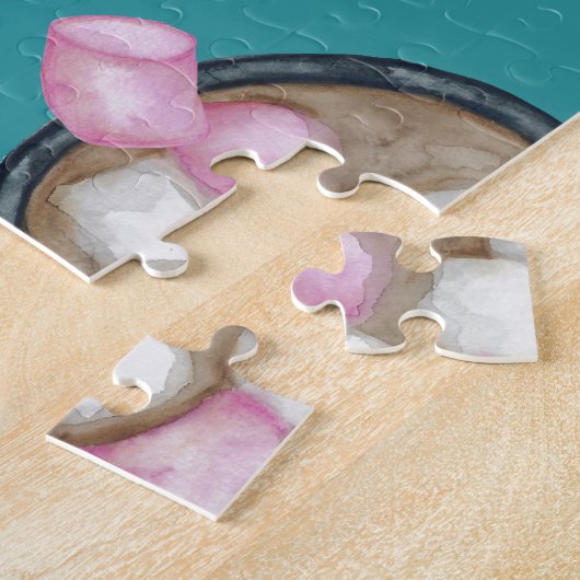 Puzzle Cocoa marshmallows chocolat chaud bonbons hiver (Côté)