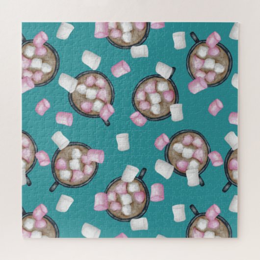 Puzzle Cocoa marshmallows chocolat chaud bonbons hiver (Horizontal)