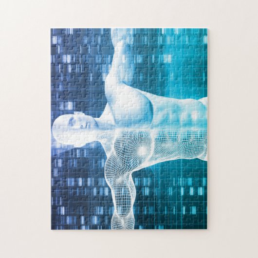 Puzzle Codage et code génétique d'ADN comme Science (Vertical)