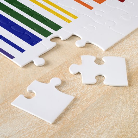 Puzzle Code barre double arc-en-ciel (Côté)