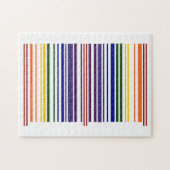 Puzzle Code barre double arc-en-ciel (Horizontal)