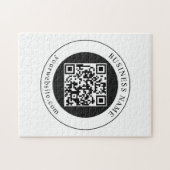 Puzzle Code QR avec nom d'entreprise modifiable (Horizontal)