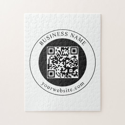 Puzzle Code QR avec nom d'entreprise modifiable (Vertical)