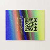Puzzle Code QR bleu jaune ajouter nom profession titre im (Horizontal)