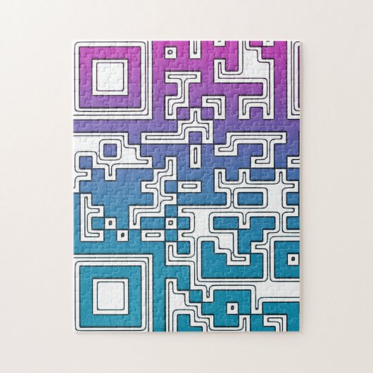 Puzzle Code QR - Bleu pourpre (Vertical)