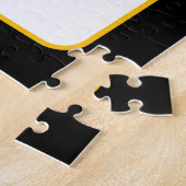 Puzzle Code QR d'entreprise avec texte haut et bas, noir (Côté)