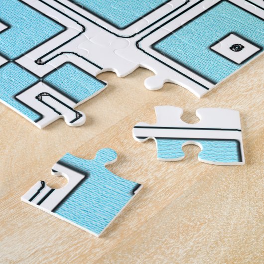 Puzzle Code QR - Jigsaw Jigsaw Jigsaw - Jaune Aqua Jaune (Côté)