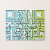 Puzzle Code QR - Jigsaw Jigsaw Jigsaw - Jaune Aqua Jaune (Horizontal)
