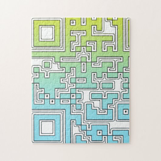 Puzzle Code QR - Jigsaw Jigsaw Jigsaw - Jaune Aqua Jaune (Vertical)