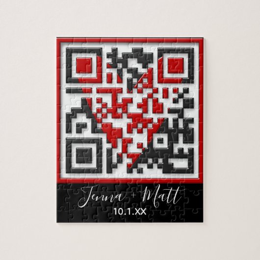 Puzzle Code QR - Me marierez-vous une proposition avec 3D (Vertical)
