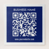 Puzzle Code QR modifiable (généré instantanément) | bleu  (Vertical)
