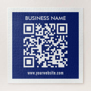Puzzle Code QR modifiable (généré instantanément)   bleu 