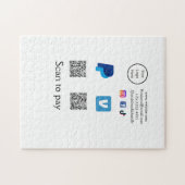 Puzzle Code QR PayPal venmo scan pay ajouter médias socia (Horizontal)
