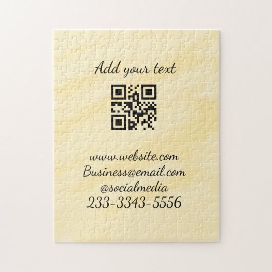 Puzzle code QR personnalisé simple ajouter votre nom text (Vertical)