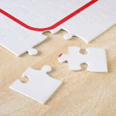 Puzzle Code QR simple noir et blanc avec bordure rouge (Côté)