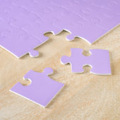 Puzzle Code QR simple pour baby shower violet avec texte (Côté)