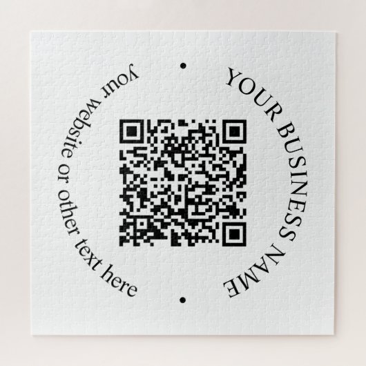 Puzzle Code QR téléchargé Plus Texte circulaire modifiabl (Horizontal)