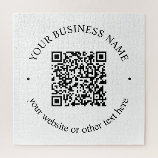 Puzzle Code QR téléchargé Plus Texte circulaire modifiabl (Vertical)