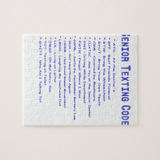 Puzzle Code supérieur de service de mini-messages (Horizontal)