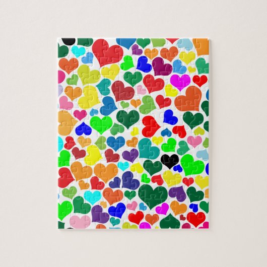 Puzzle coeur arc-en-ciel (Vertical)