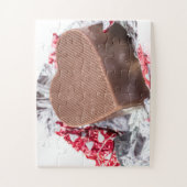 Puzzle Coeur chocolat (Vertical)