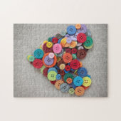 Puzzle Coeur coloré de boutons (Horizontal)