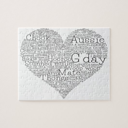 Puzzle Coeur d'argot australien (Horizontal)