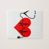 Puzzle Coeur de battement de coeur de stéthoscope (Horizontal)