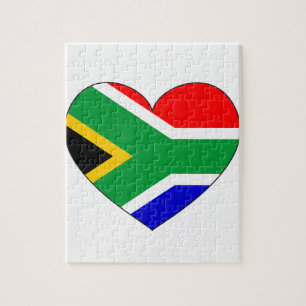 Puzzle Coeur de drapeau de l'Afrique du Sud